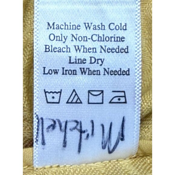 COLDWATER CREEK Lightweight Jacket Blouse 3/4 Sleeve Floral Brocade Yellow Sz 12 - Picture 10 of 11